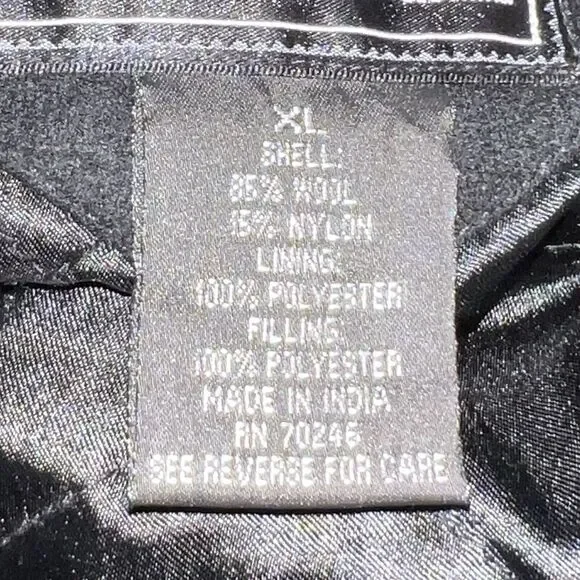 RBM OUTDOOR COLLECTION MEN BLACK‎ 100% WOOL BUTTON FRONT PEACOAT SIZE XL VINTAGE